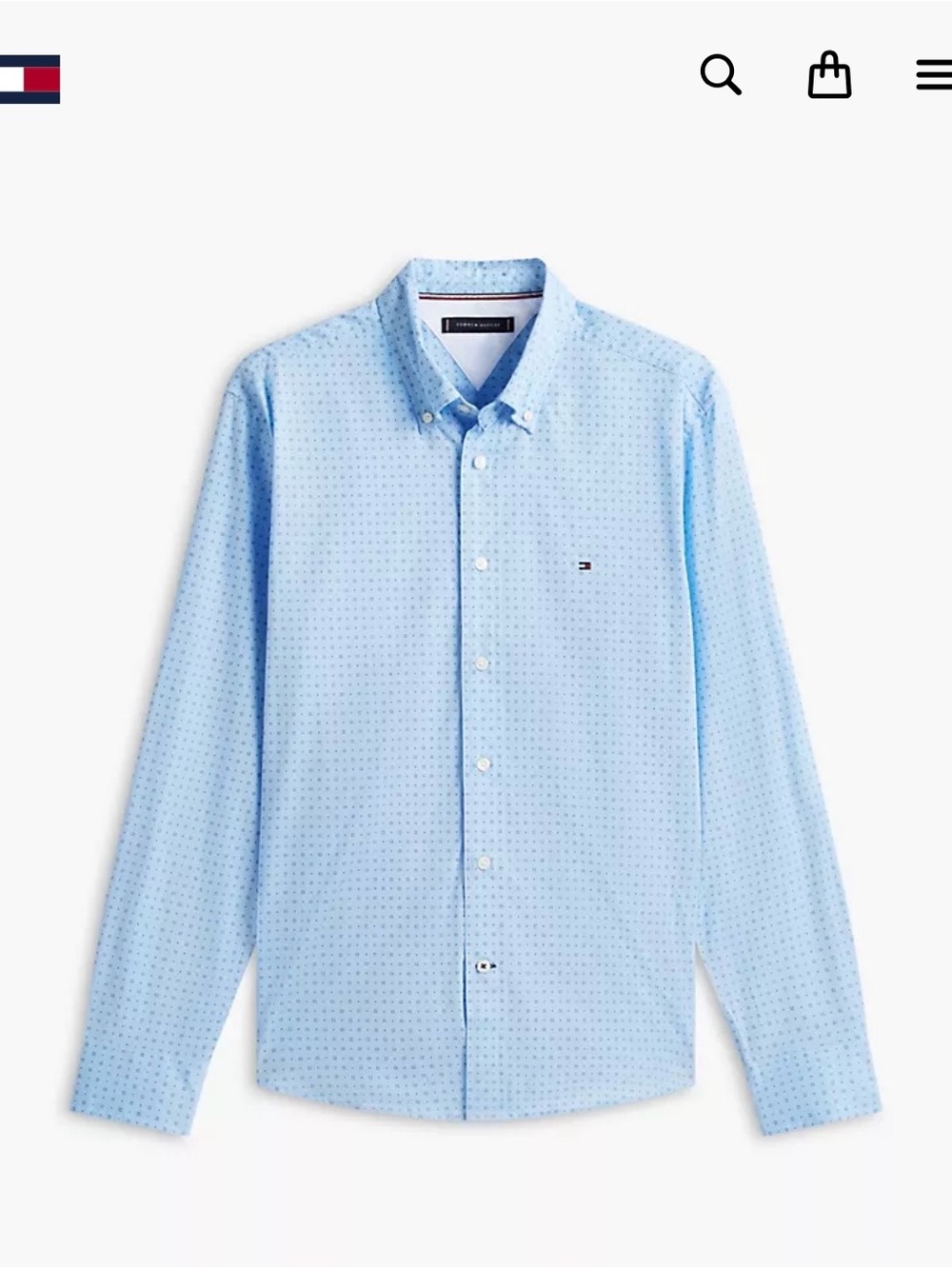 Men’s Blue Button Down Dress Shirt